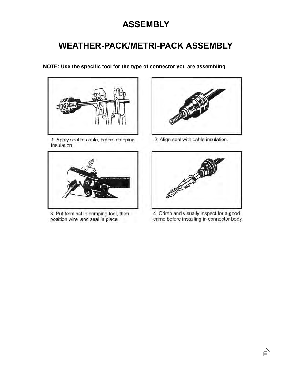 Assembly, Weather-pack/metri-pack assembly | Tiger Products Co., Ltd JOHN DEERE 5101E User Manual | Page 34 / 210