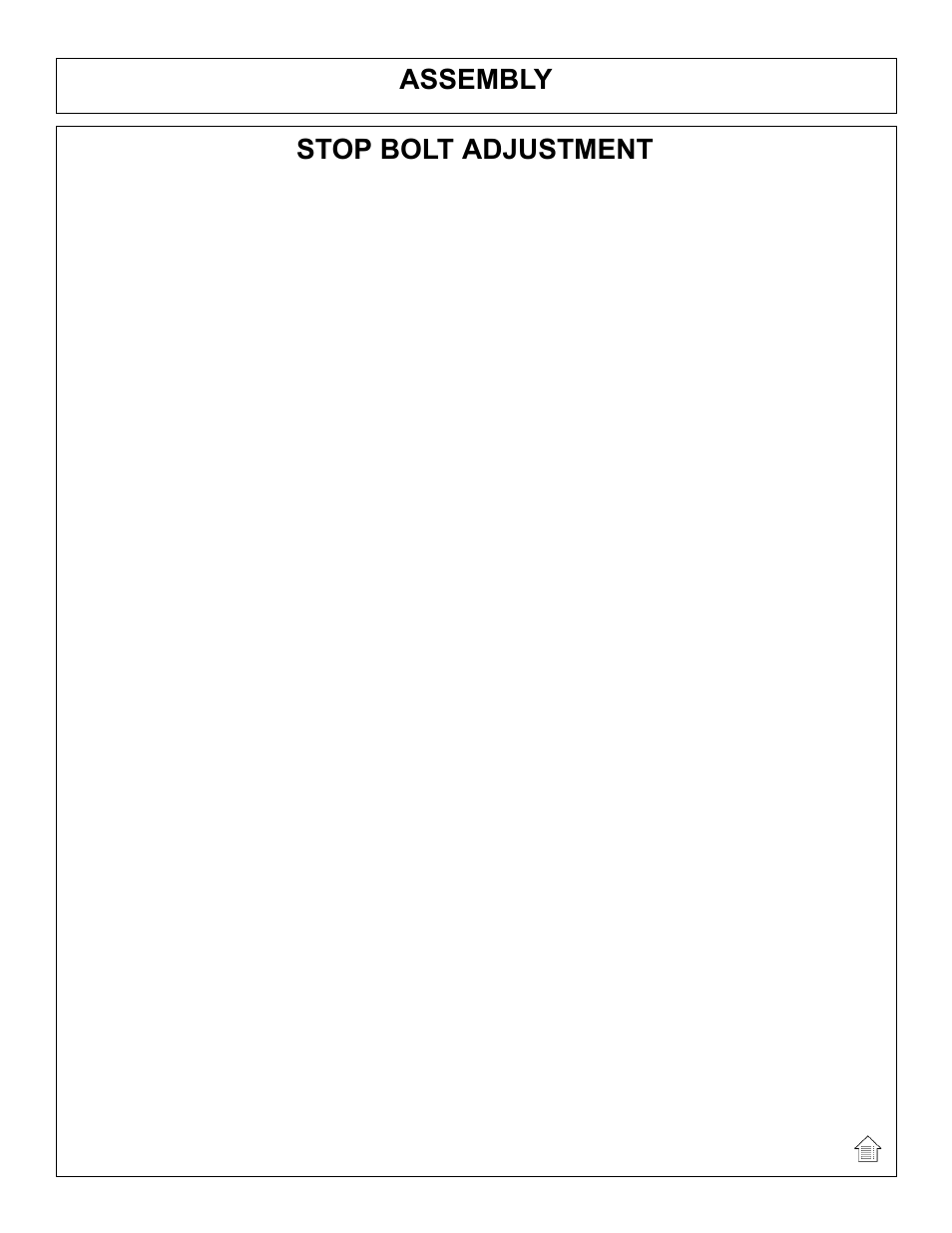 Assembly, Stop bolt adjustment | Tiger Products Co., Ltd JOHN DEERE 5101E User Manual | Page 50 / 210