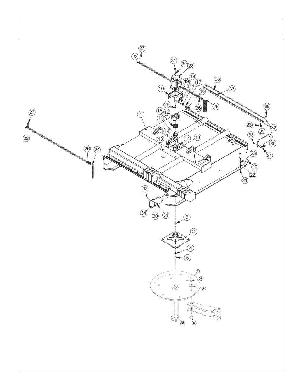 Rear rotary deck assembly | Tiger Products Co., Ltd JD 72-7520 User Manual | Page 112 / 144