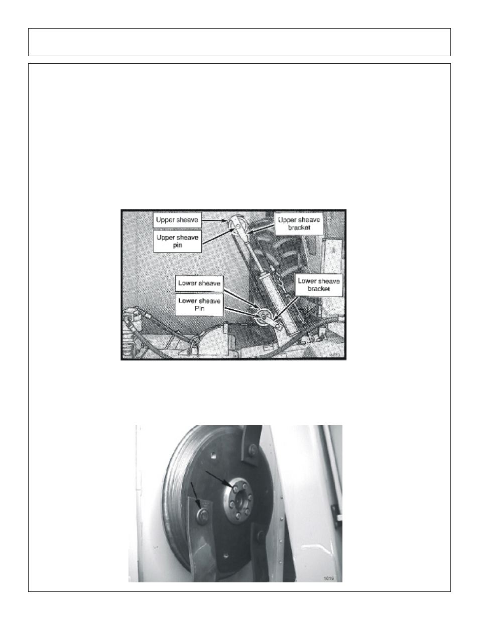 Greasing the upper and lower sheaves, Tightening knife bolts and disk bolts | Tiger Products Co., Ltd JD 72-7520 User Manual | Page 74 / 144