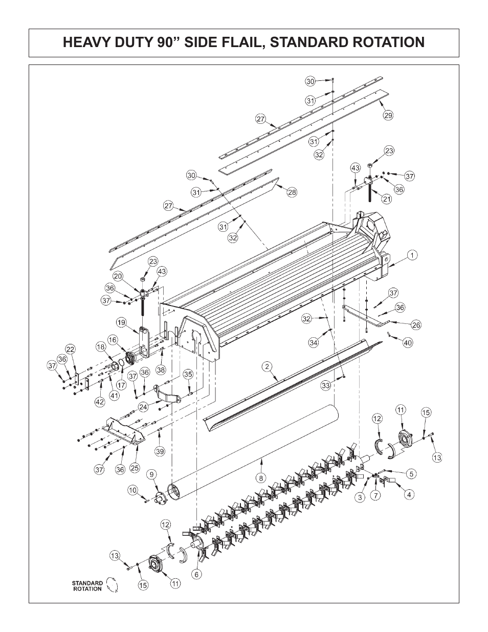 Heavy duty 90” side flail, standard rotation | Tiger Products Co., Ltd JD 5520 User Manual | Page 128 / 222