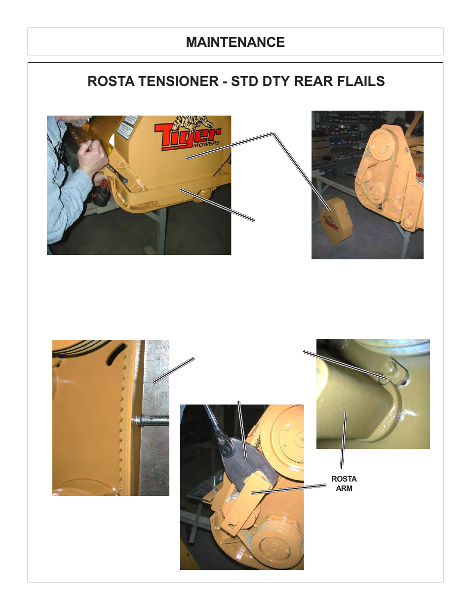 Maintenance rosta tensioner - std dty rear flails | Tiger Products Co., Ltd JD 5520 User Manual | Page 74 / 222