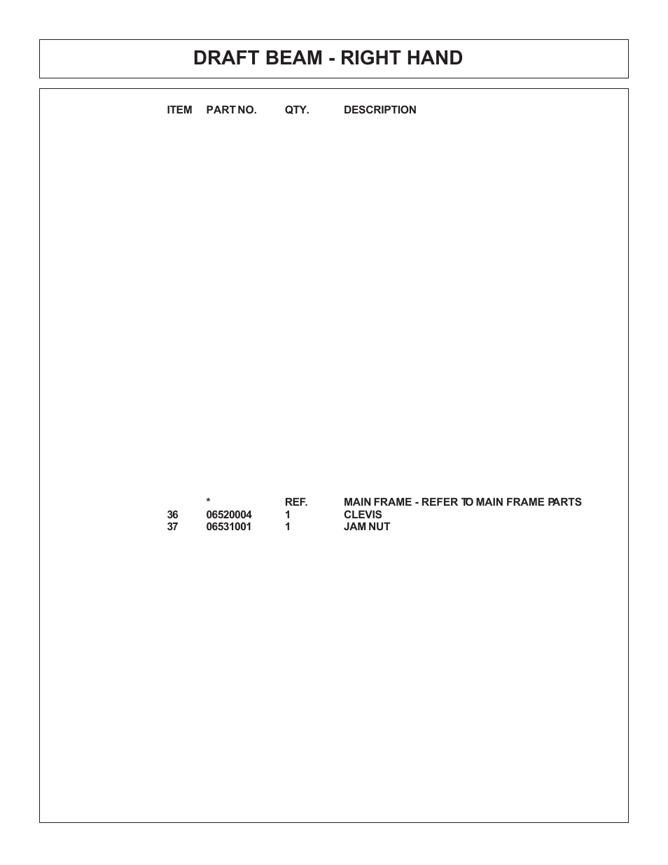 Draft beam - right hand | Tiger Products Co., Ltd JD 5520 User Manual | Page 99 / 222