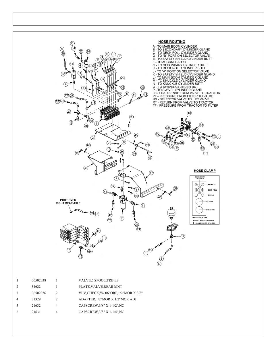 Cable (manual) lift valve, 5 spool - load sense | Tiger Products Co., Ltd CNH T6010-80 User Manual | Page 172 / 316