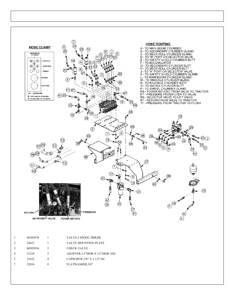 Cable (manual) lift valve, 5 spool - power beyond | Tiger Products Co., Ltd CNH T6010-80 User Manual | Page 174 / 316