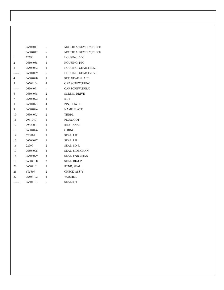 50in and 60in rotary motor breakdown | Tiger Products Co., Ltd CNH T6010-80 User Manual | Page 265 / 316