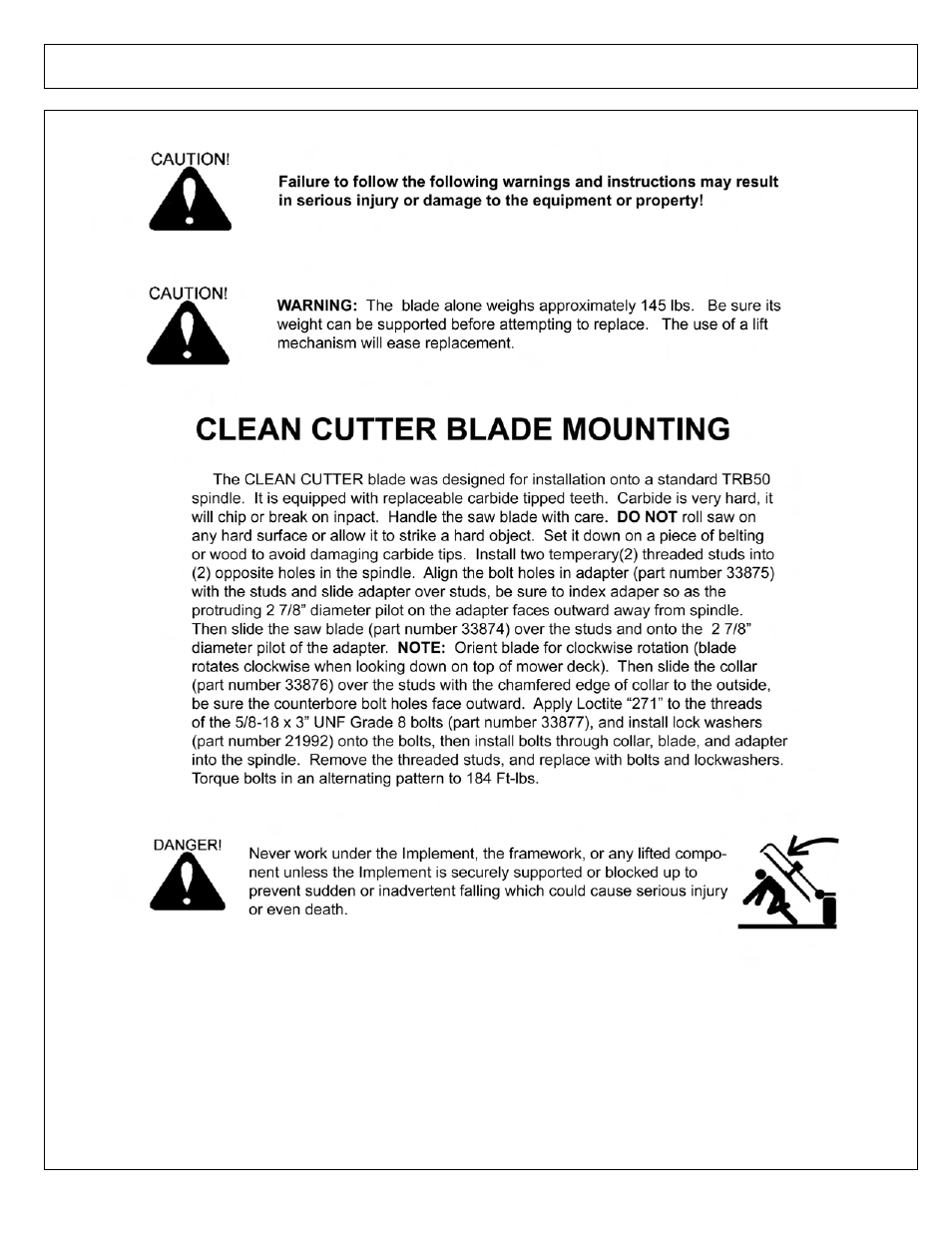 Clean cutter assembly | Tiger Products Co., Ltd CNH T6010-80 User Manual | Page 282 / 316