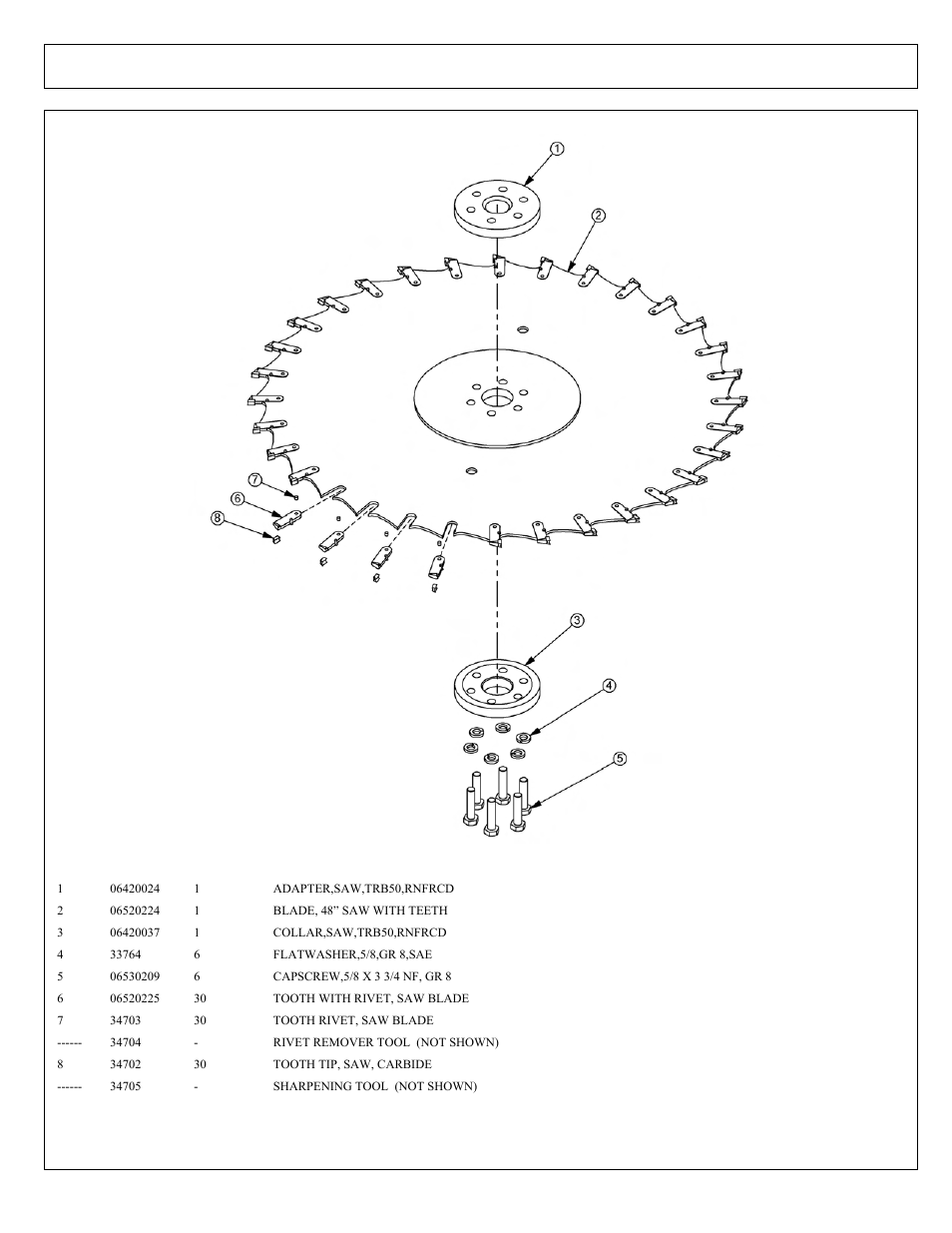 Clean cutter blade and teeth parts | Tiger Products Co., Ltd CNH T6010-80 User Manual | Page 286 / 316