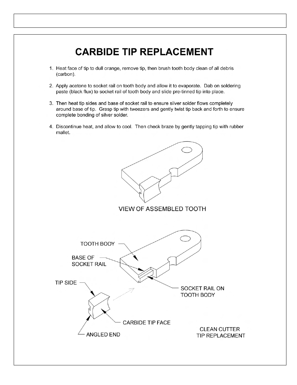 Carbide tip replacement | Tiger Products Co., Ltd CNH T6010-80 User Manual | Page 287 / 316