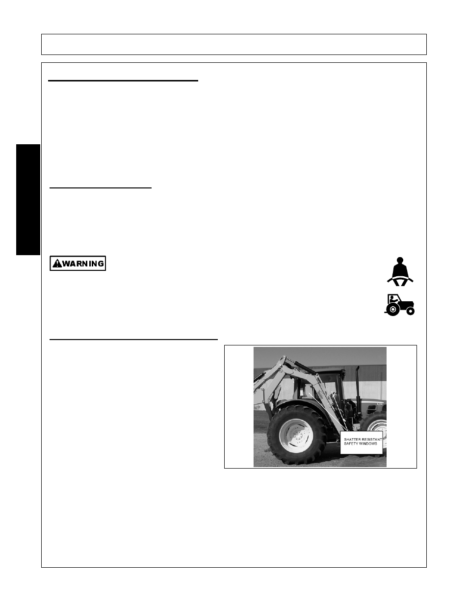 Tractor requirements, Tractor requirements and capabilities, 1 rops and seat belt | 2 operator thrown object protection, Operation, Opera t ion | Tiger Products Co., Ltd CNH T6010-80 User Manual | Page 78 / 316