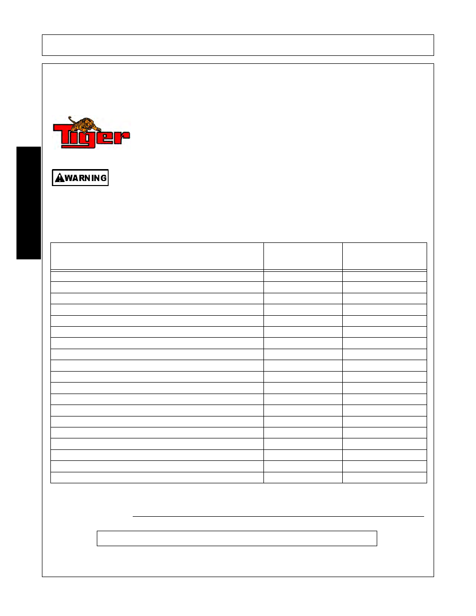 Table 1, Operation, Opera t ion | Tiger Products Co., Ltd CNH T6010-80 User Manual | Page 92 / 316