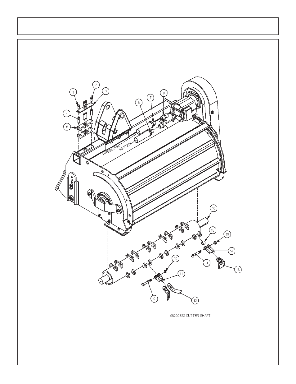 Cheetah flail - cutter shaft assy | Tiger Products Co., Ltd JD 5083E User Manual | Page 154 / 182