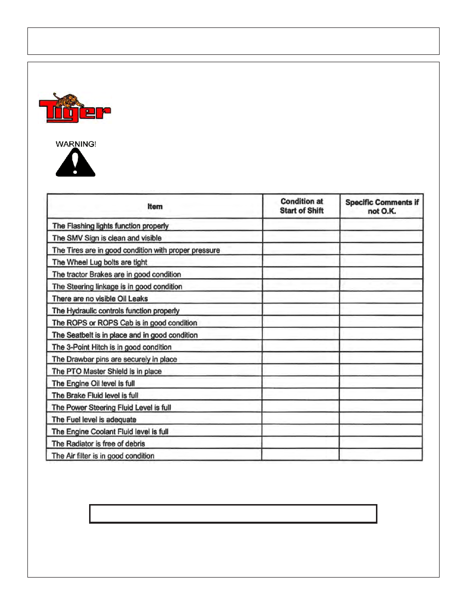 Operation tractor pre-operation inspection | Tiger Products Co., Ltd JD 5083E User Manual | Page 76 / 182