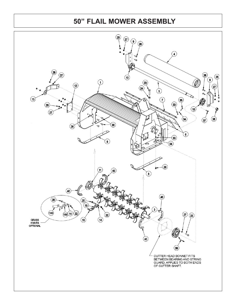 50” flail mower assembly | Tiger Products Co., Ltd COUGAR BOOM 7X30 User Manual | Page 148 / 188