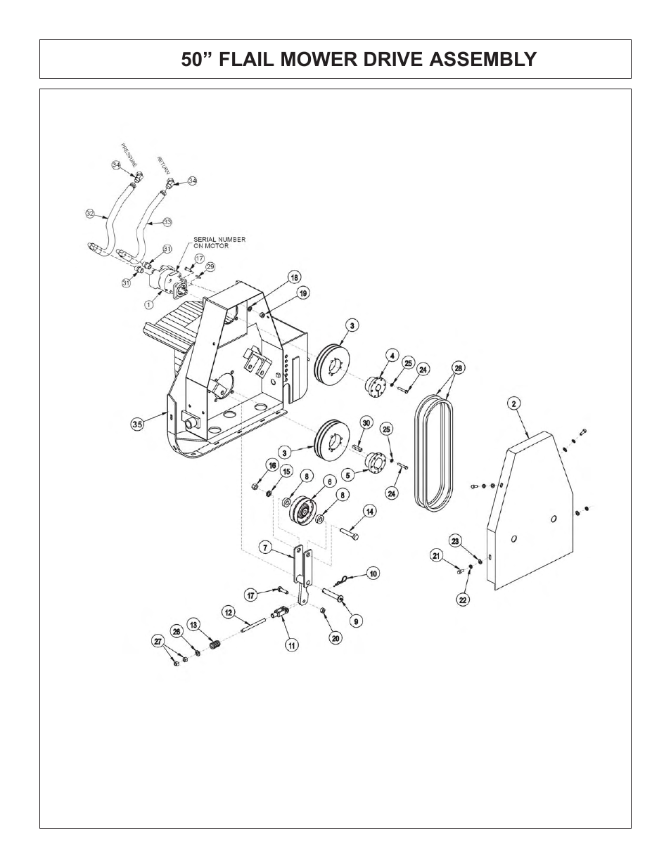 50” flail mower drive assembly | Tiger Products Co., Ltd COUGAR BOOM 7X30 User Manual | Page 150 / 188