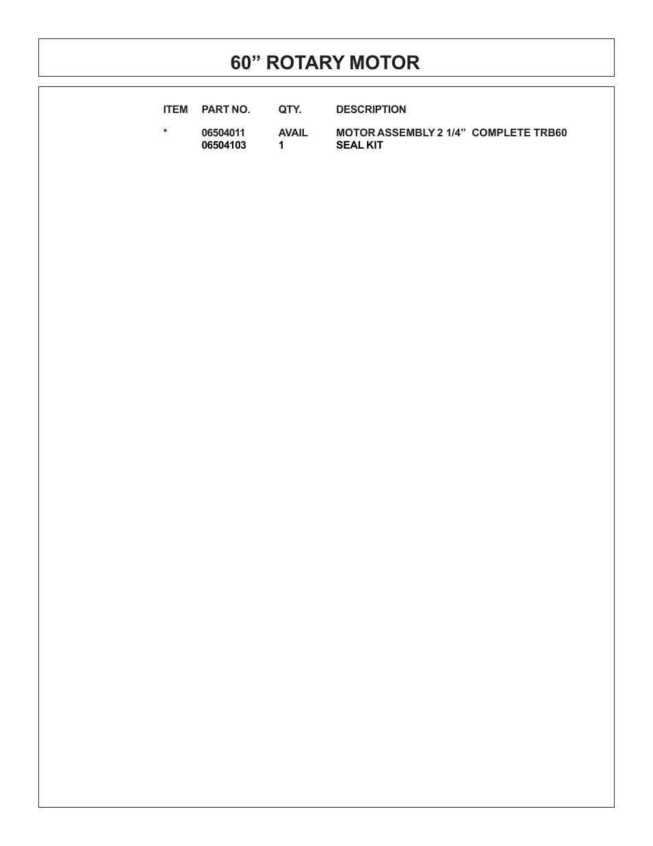 60” rotary motor | Tiger Products Co., Ltd COUGAR BOOM 7X30 User Manual | Page 169 / 188