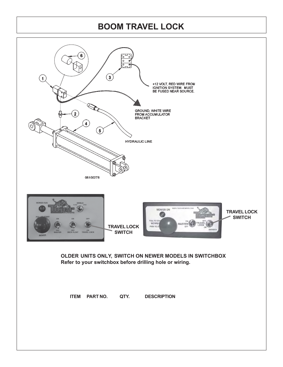 Boom travel lock | Tiger Products Co., Ltd COUGAR BOOM 7X30 User Manual | Page 172 / 188