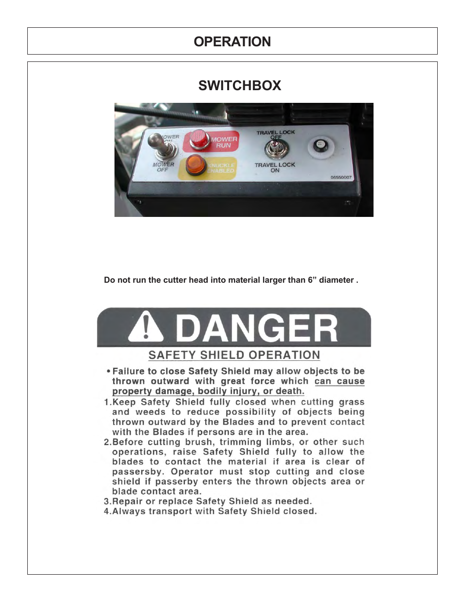 Operation switchbox | Tiger Products Co., Ltd COUGAR BOOM 7X30 User Manual | Page 70 / 188