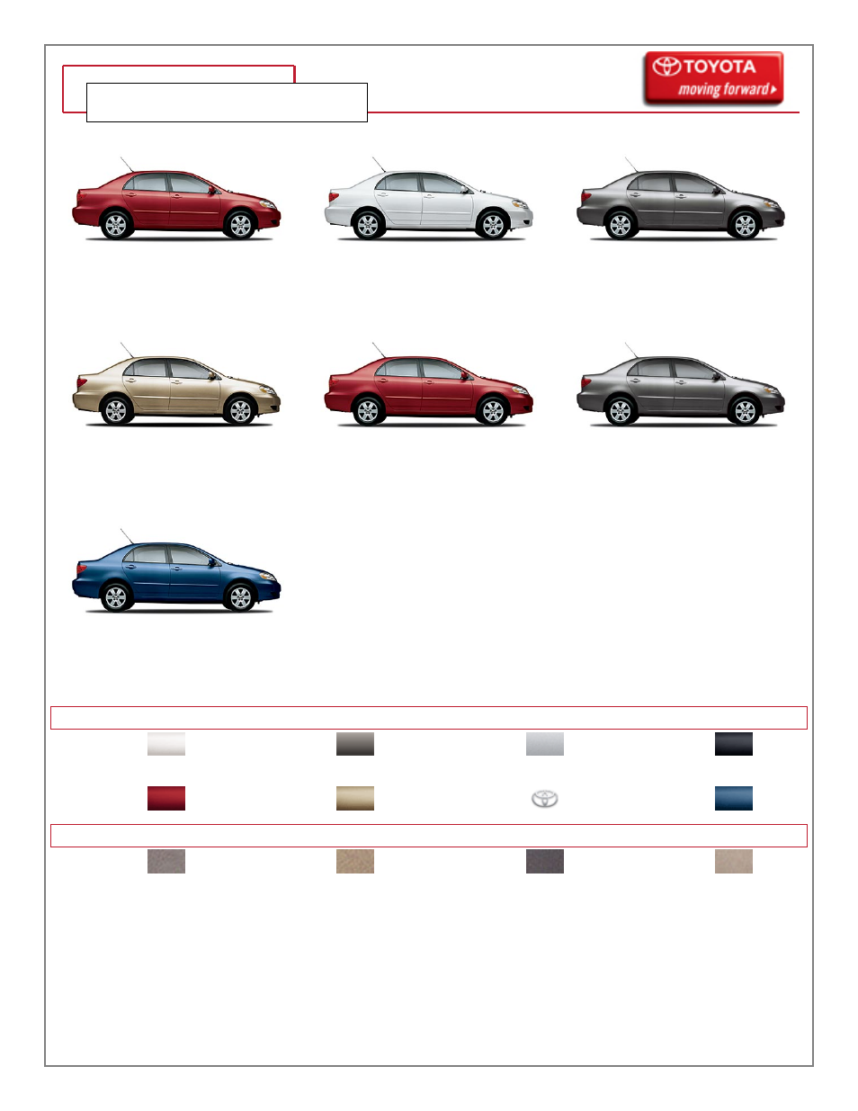 06 // corolla | TOYOTA Corola 2006 User Manual | Page 2 / 19