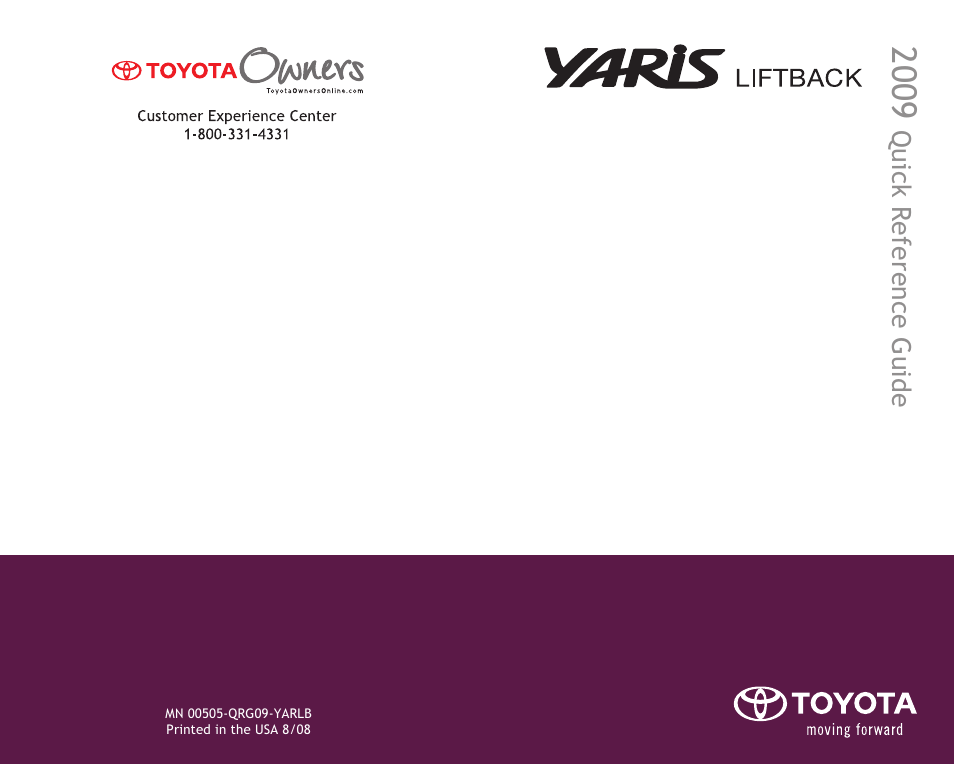 TOYOTA Yaris-Liftback User Manual | 13 pages