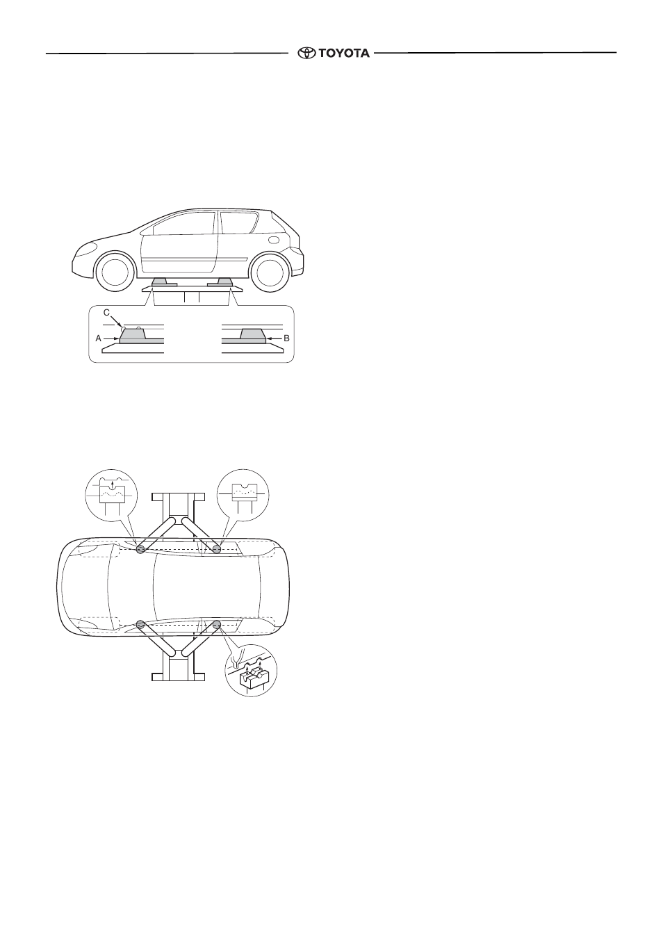 Vehicle lift locations | TOYOTA pmn User Manual | Page 8 / 64