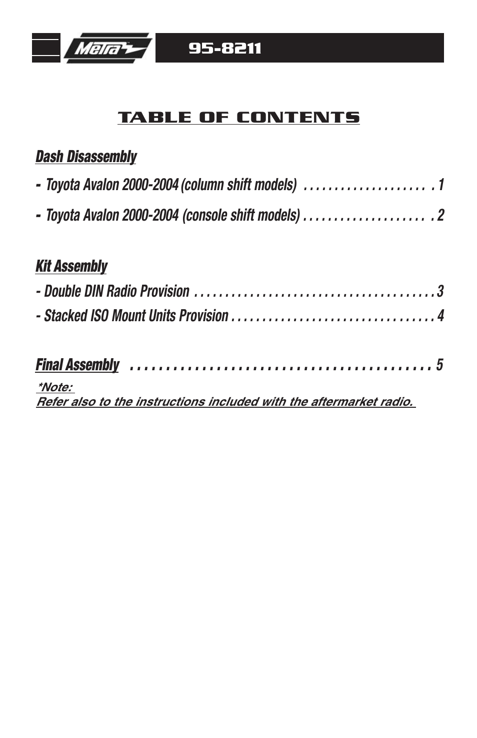 TOYOTA 95-8211 User Manual | Page 2 / 8