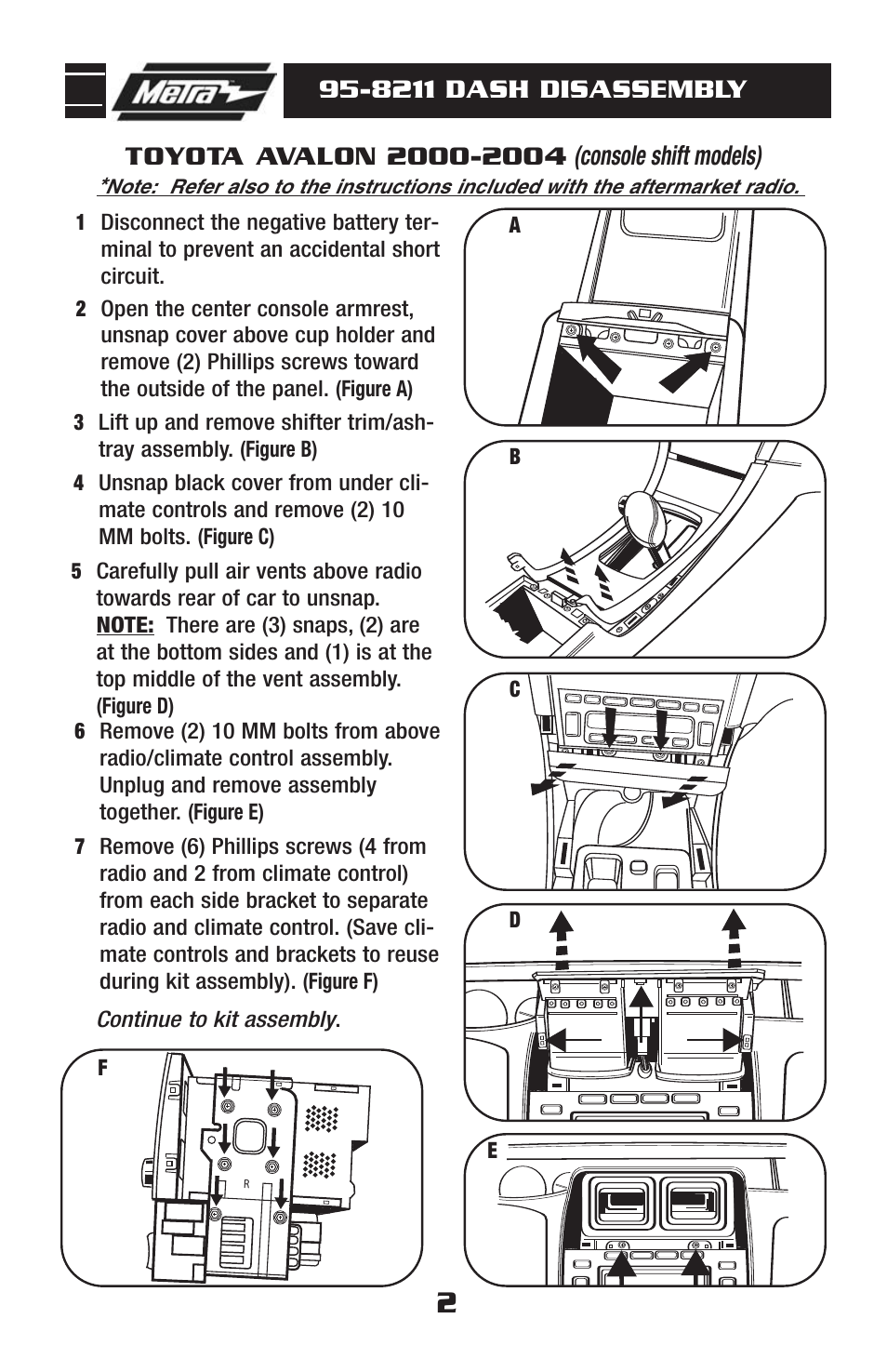 8211 dash disassembly | TOYOTA 95-8211 User Manual | Page 4 / 8