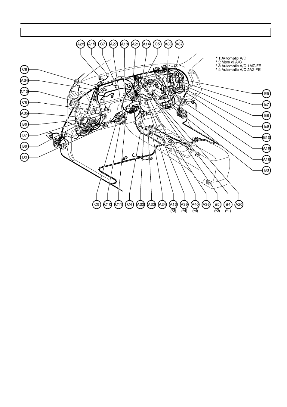 40 g electrical wiring routing, Position of parts in instrument panel | TOYOTA 2005 CAMRY User Manual | Page 41 / 251