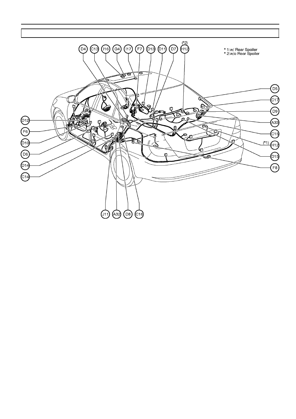 42 g electrical wiring routing, Position of parts in body | TOYOTA 2005 CAMRY User Manual | Page 43 / 251