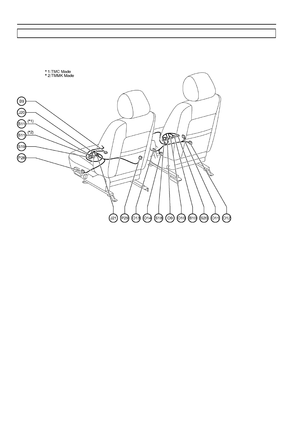 45 f, W/o power seat, Position of parts in seat | TOYOTA 2005 CAMRY User Manual | Page 46 / 251