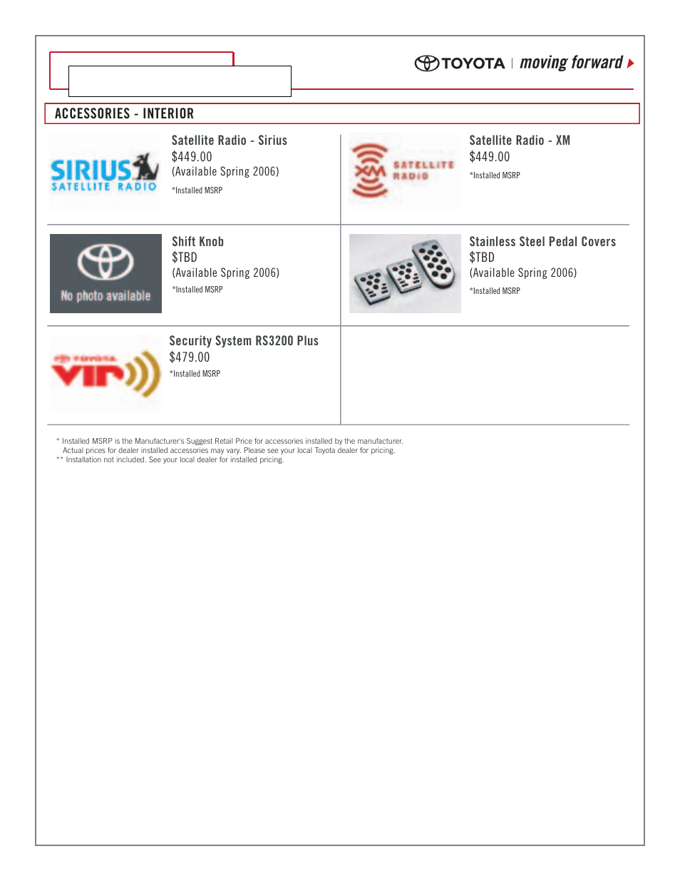 07 // fj cruiser, Accessories - interior | TOYOTA Cruiser 07 FJ User Manual | Page 10 / 14