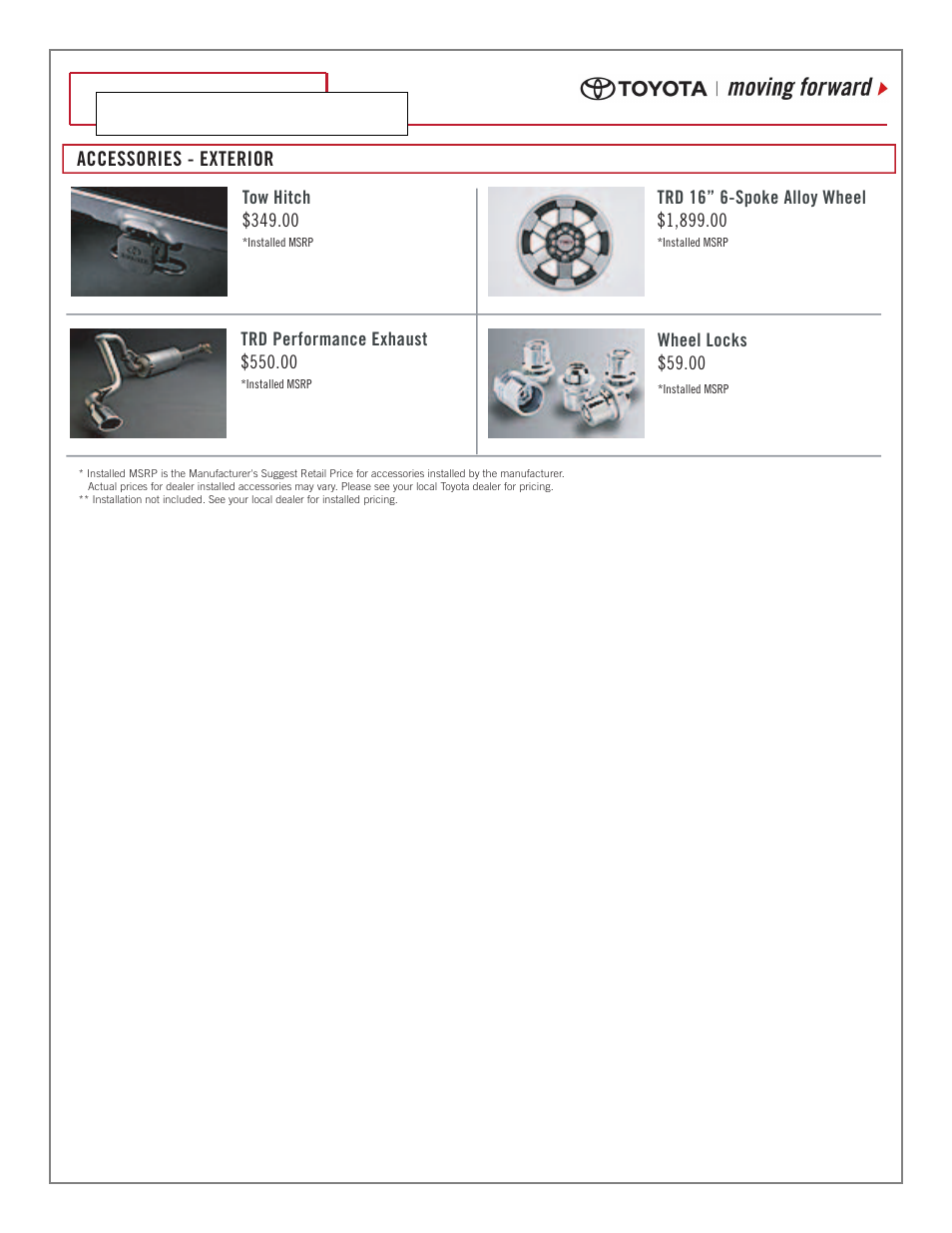 07 // fj cruiser, Accessories - exterior | TOYOTA Cruiser 07 FJ User Manual | Page 8 / 14