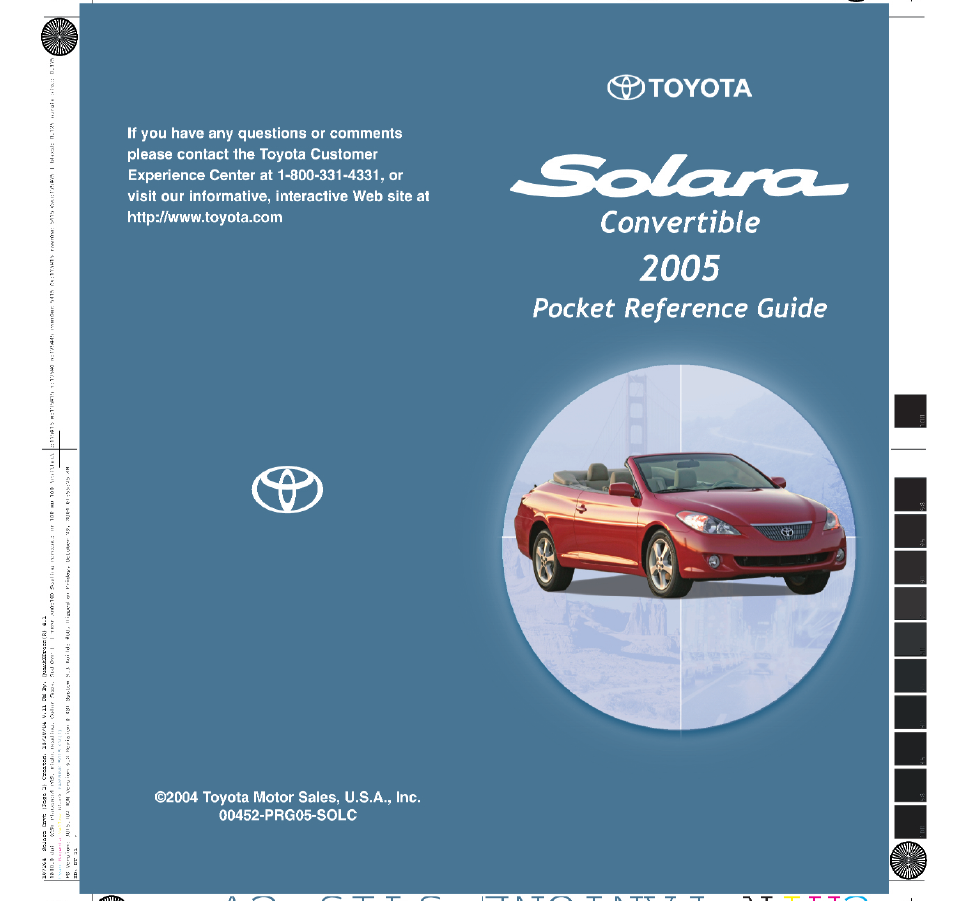 TOYOTA 2005 User Manual | 15 pages