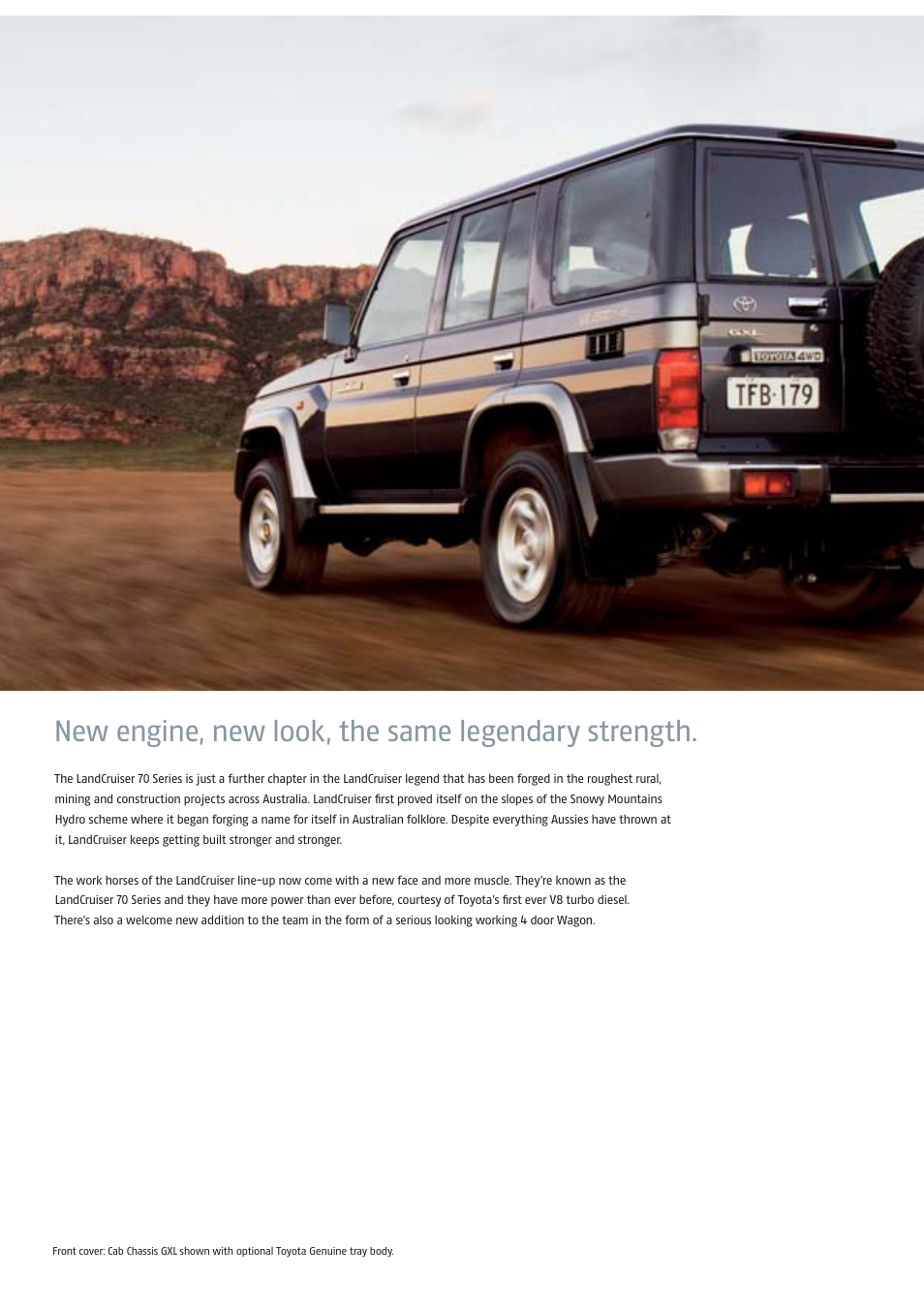 New engine, new look, the same legendary strength | TOYOTA LandCruiser 70 Series User Manual | Page 2 / 5