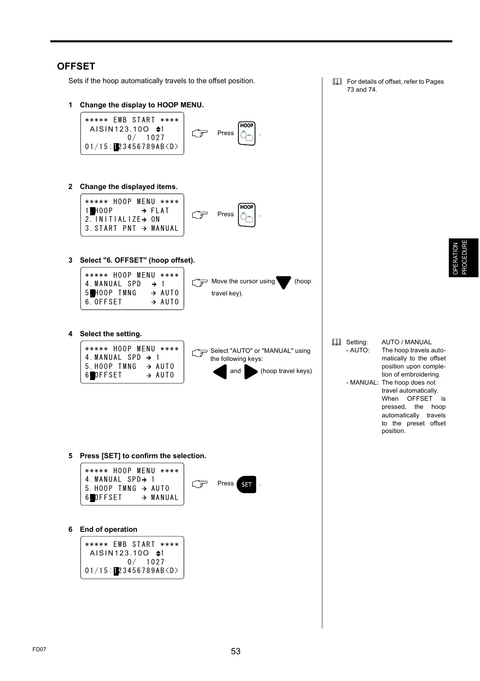 Offset | TOYOTA EPS9000 User Manual | Page 53 / 101