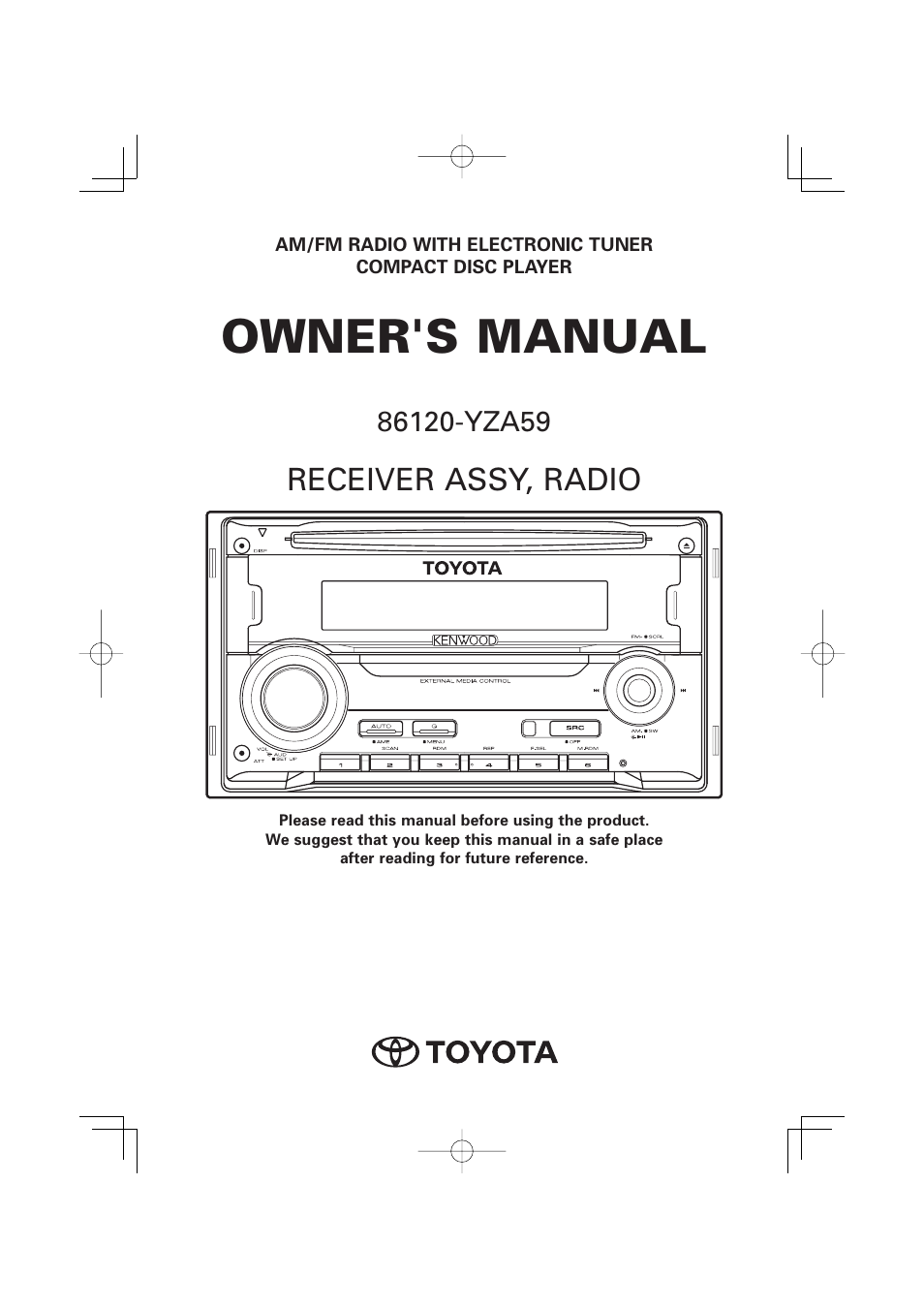 TOYOTA 86120-YZA59 User Manual | 36 pages