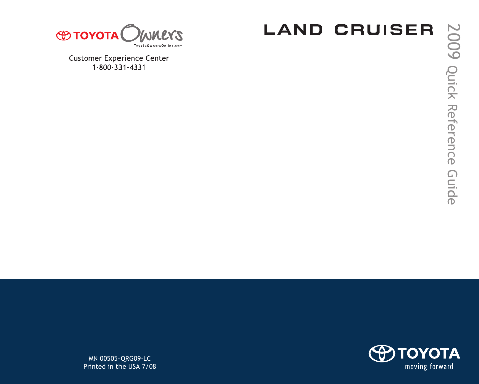 TOYOTA 2009 Land Cruiser User Manual | 19 pages