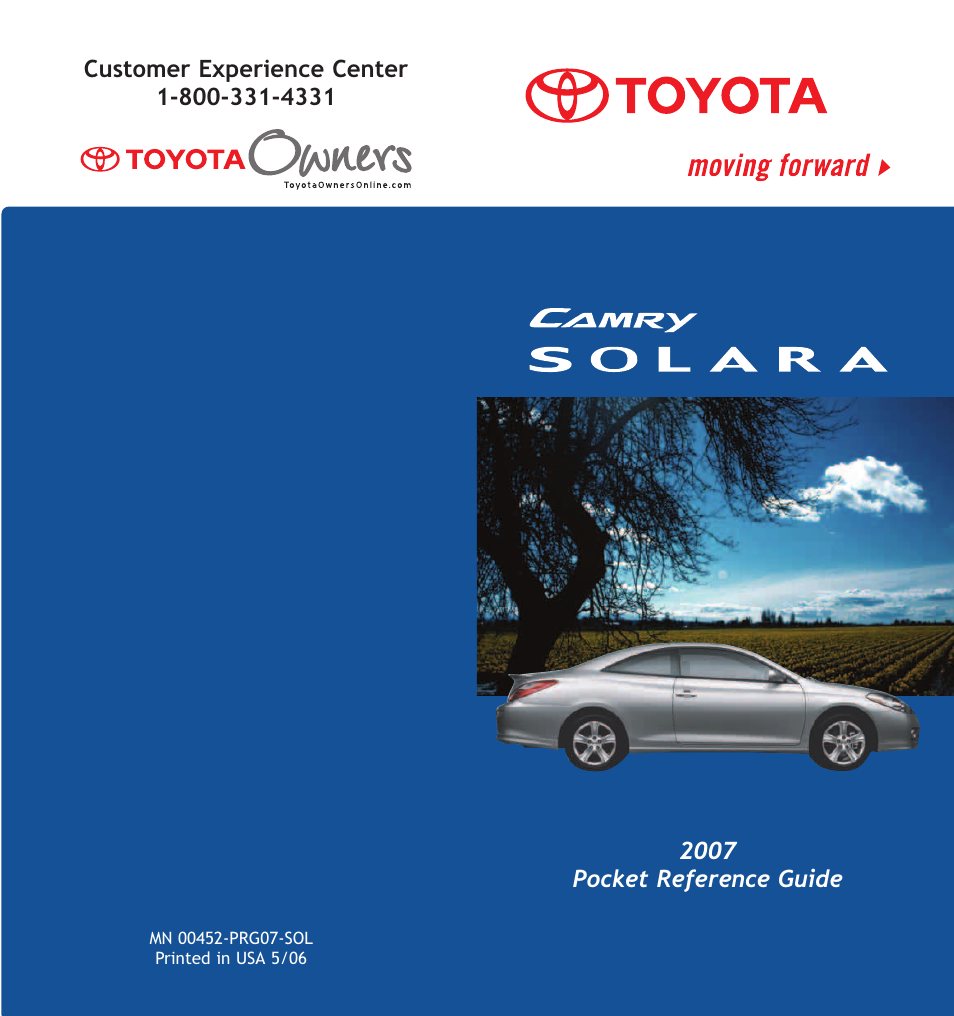 TOYOTA CAMRY SOLARA 00452-PRG07-SOL User Manual | 14 pages