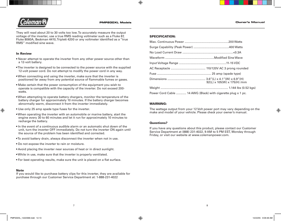 Team Products PMP200XL User Manual | Page 6 / 8