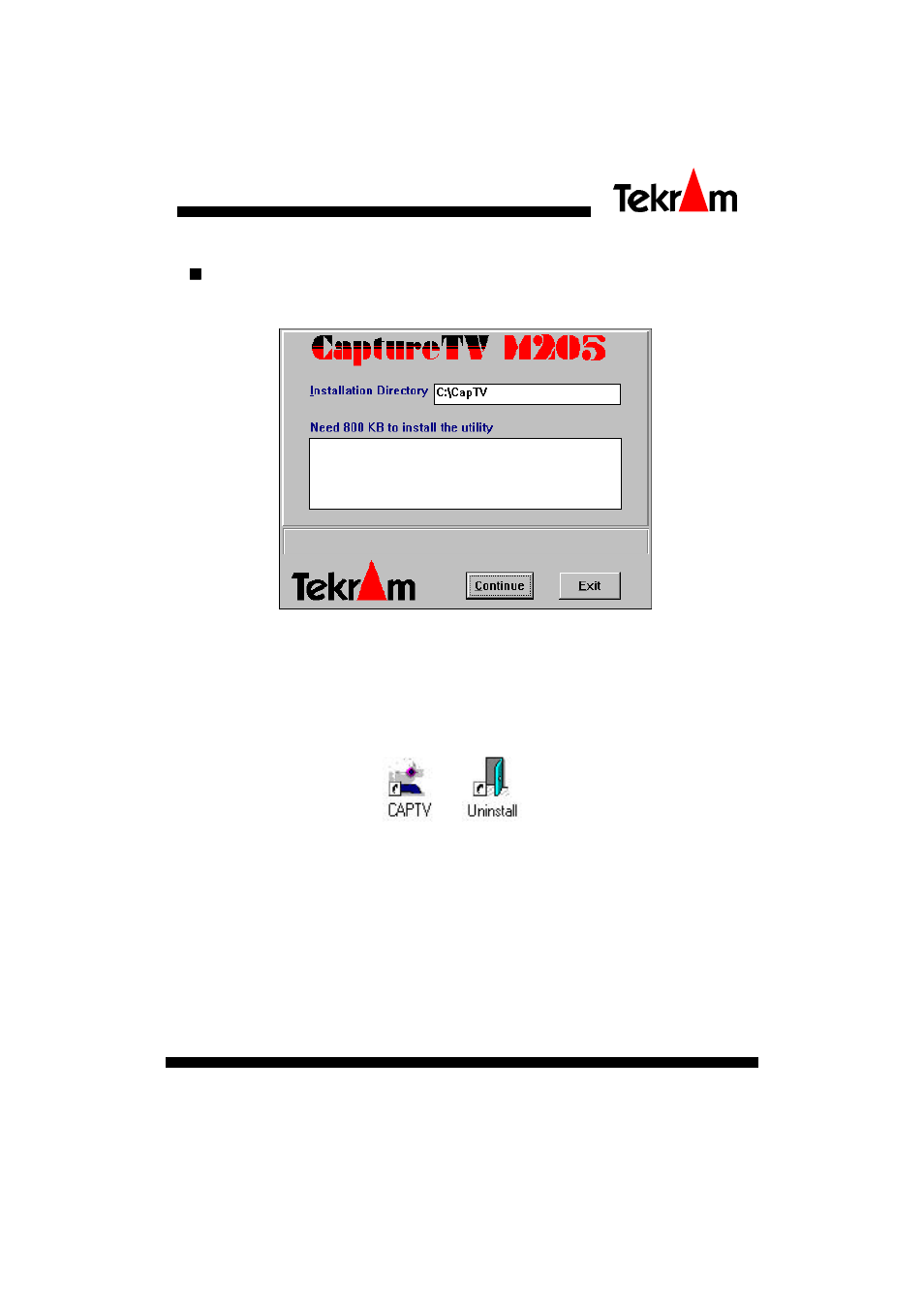 Nn installing the videocapture utility | Tekram Technology M205 User Manual | Page 15 / 32