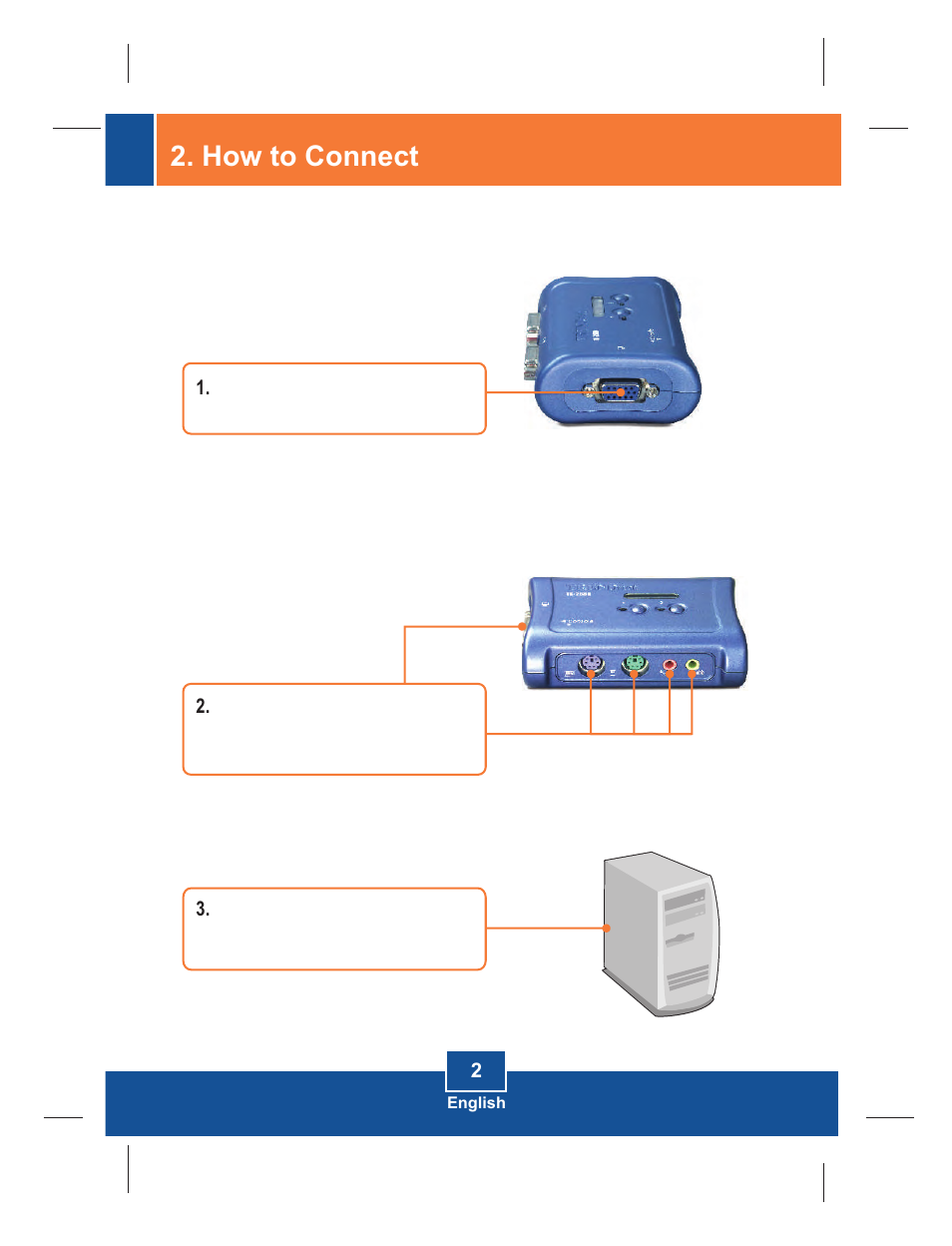 How to connect | TRENDnet TK-208K User Manual | Page 4 / 12
