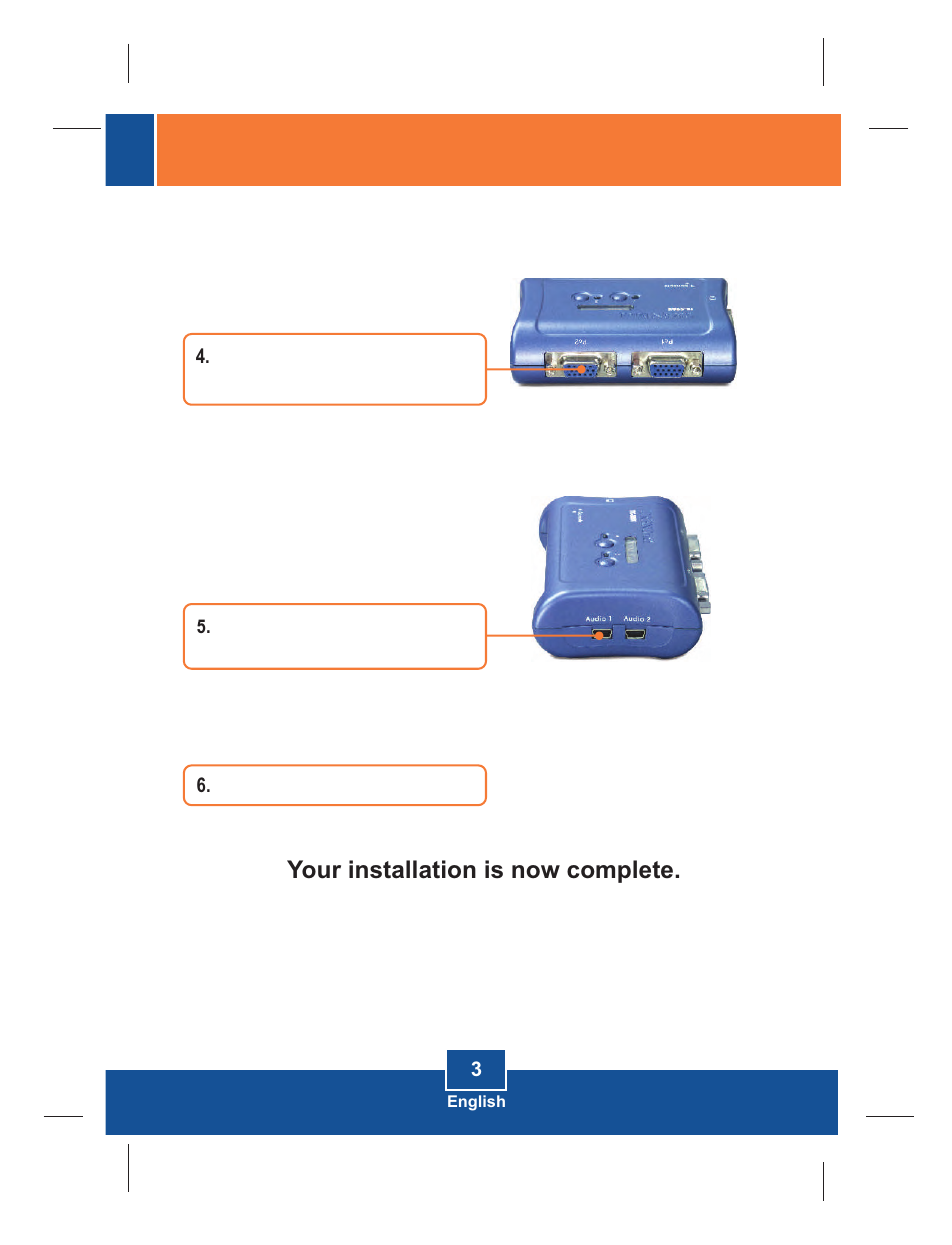 Your installation is now complete | TRENDnet TK-208K User Manual | Page 5 / 12