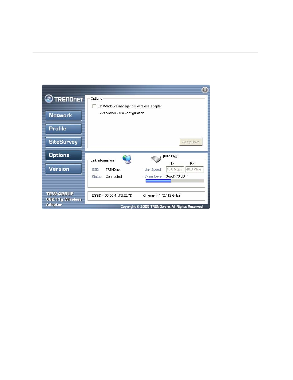 Disabling the wireless client utility | TRENDnet TEW-429UF User Manual | Page 18 / 44
