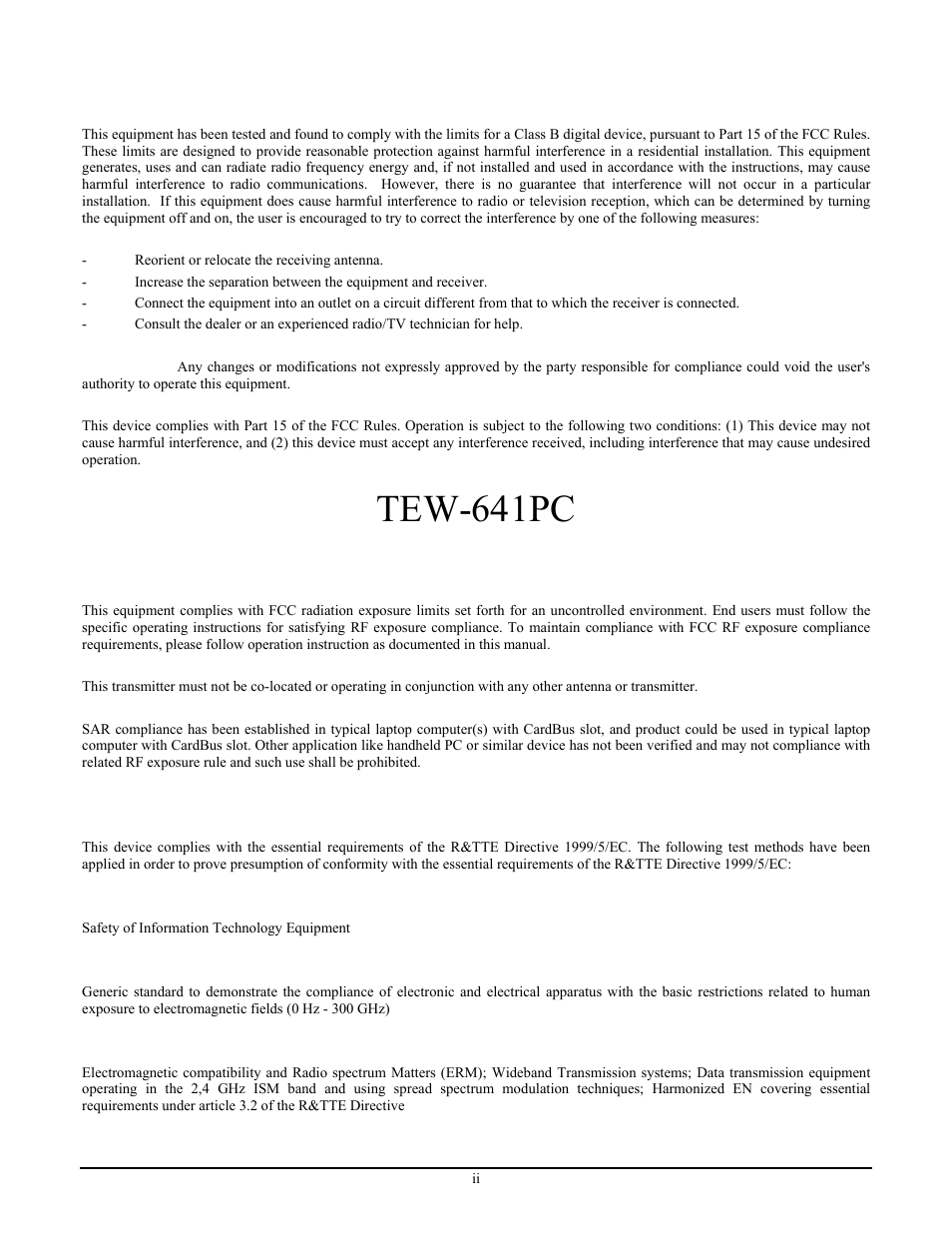 Tew-641pc | TRENDnet TEW-643PI User Manual | Page 2 / 25