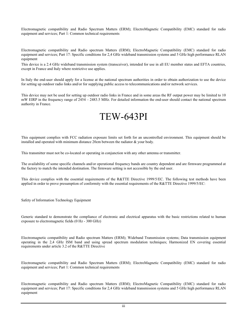 Tew-643pi | TRENDnet TEW-643PI User Manual | Page 3 / 25