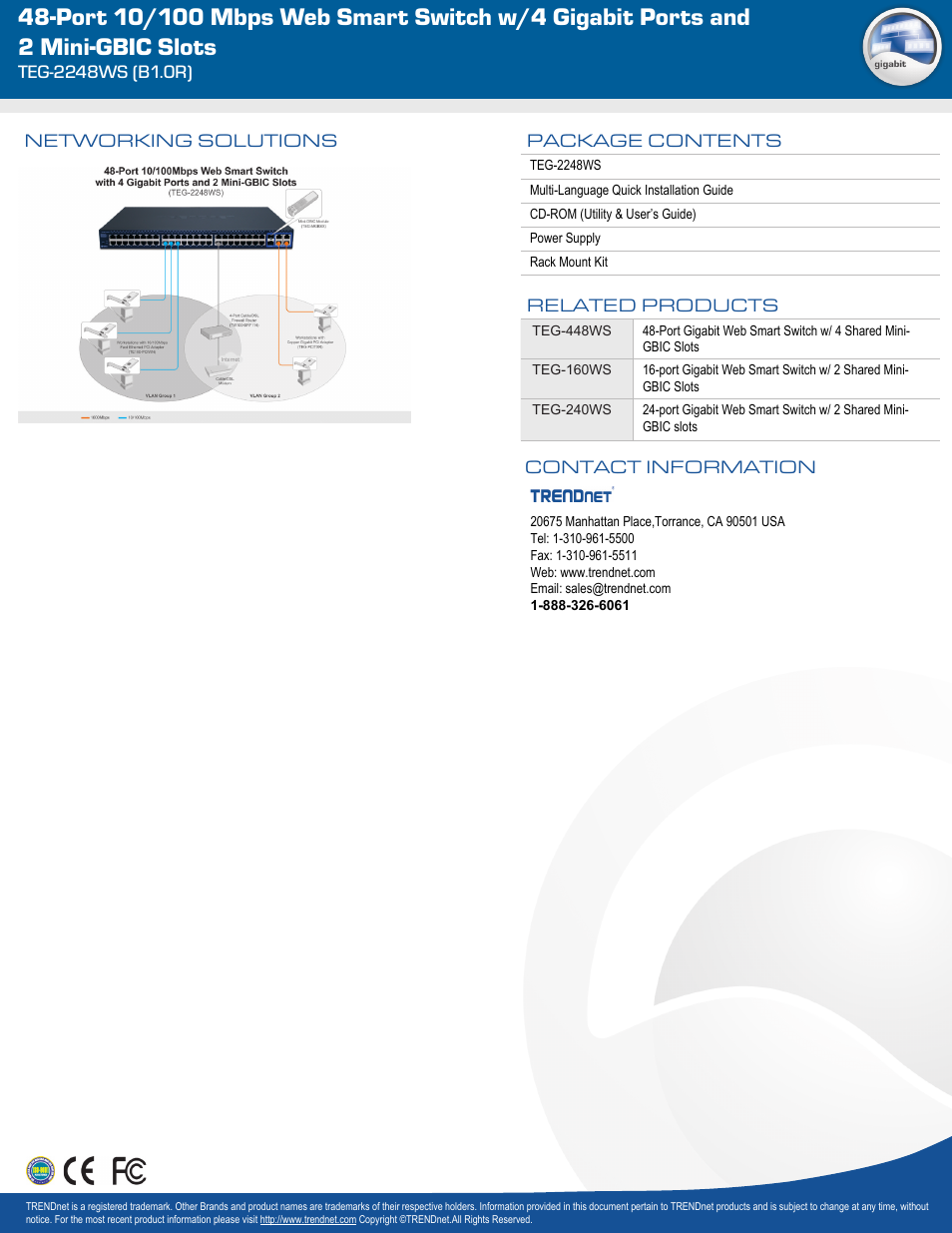 TRENDnet TEG-2248WS User Manual | Page 3 / 3