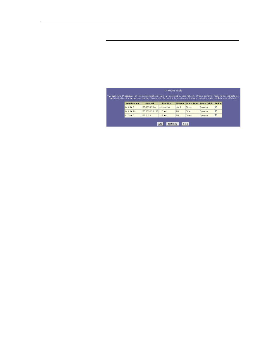 Viewing the ip routing table | TRENDnet TDM-E400 User Manual | Page 108 / 205