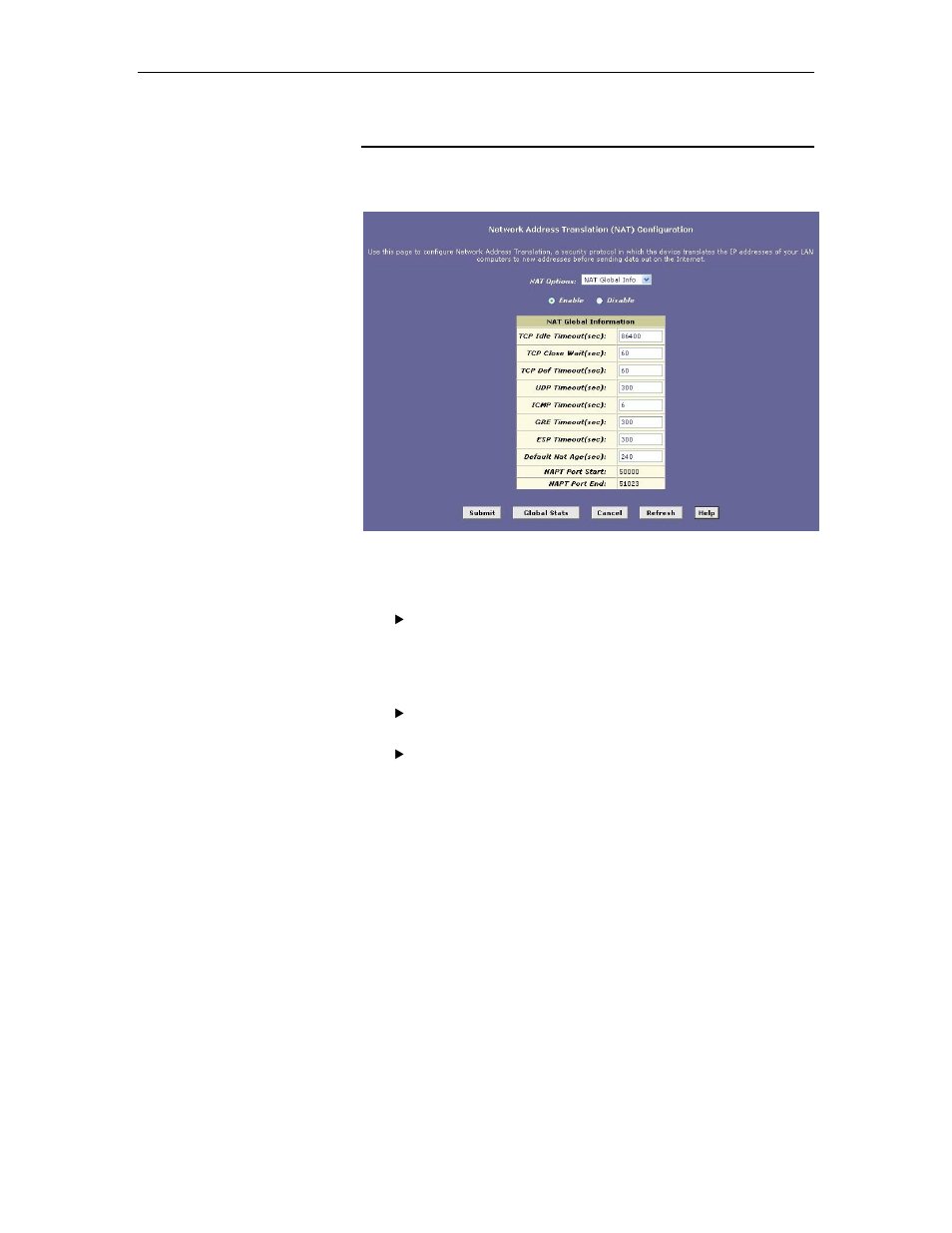 Viewing nat global settings and statistics | TRENDnet TDM-E400 User Manual | Page 119 / 205