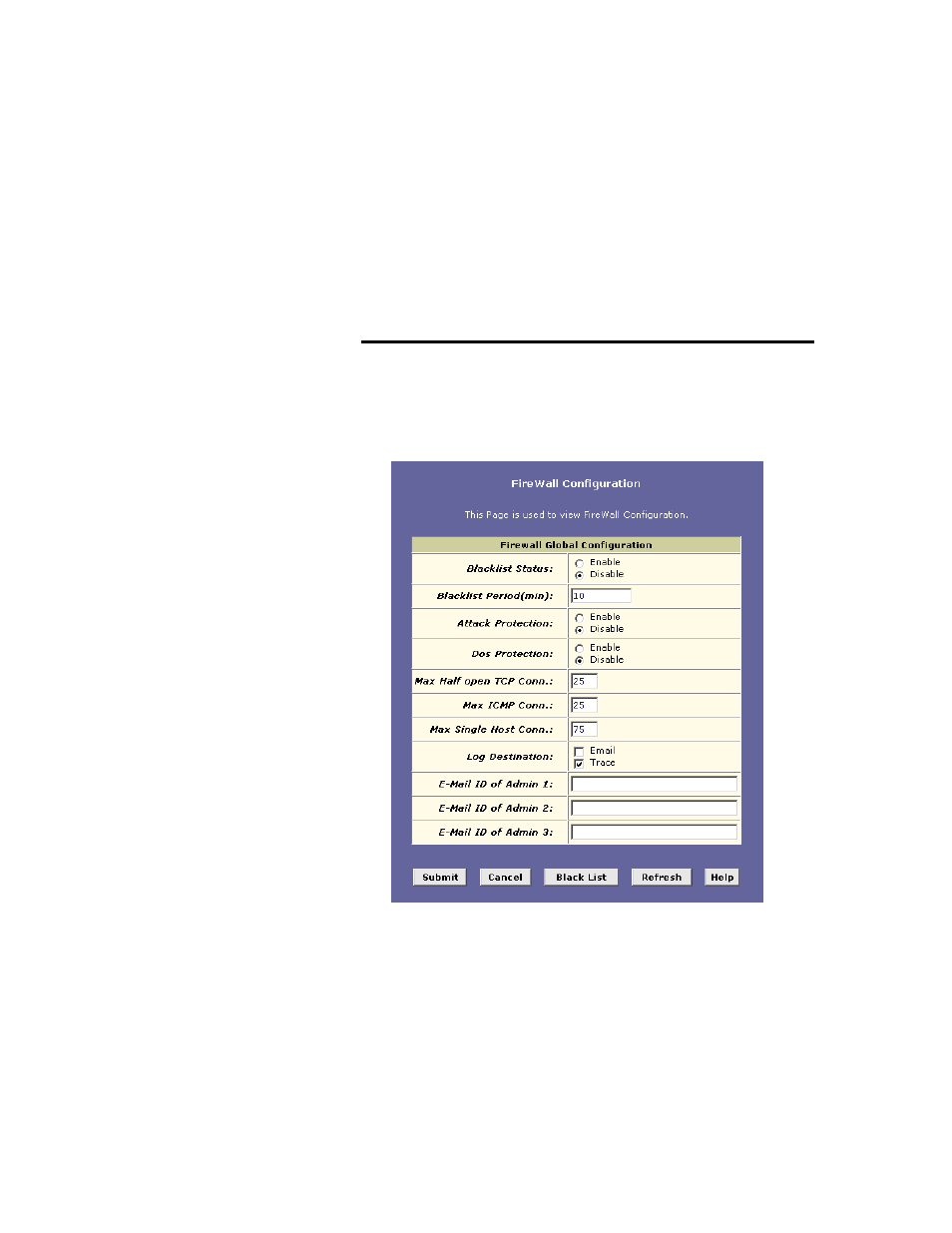 13 configuring firewall settings, Configuring global firewall settings, R 13, “configuring firewall settings | Configuring firewall settings | TRENDnet TDM-E400 User Manual | Page 135 / 205