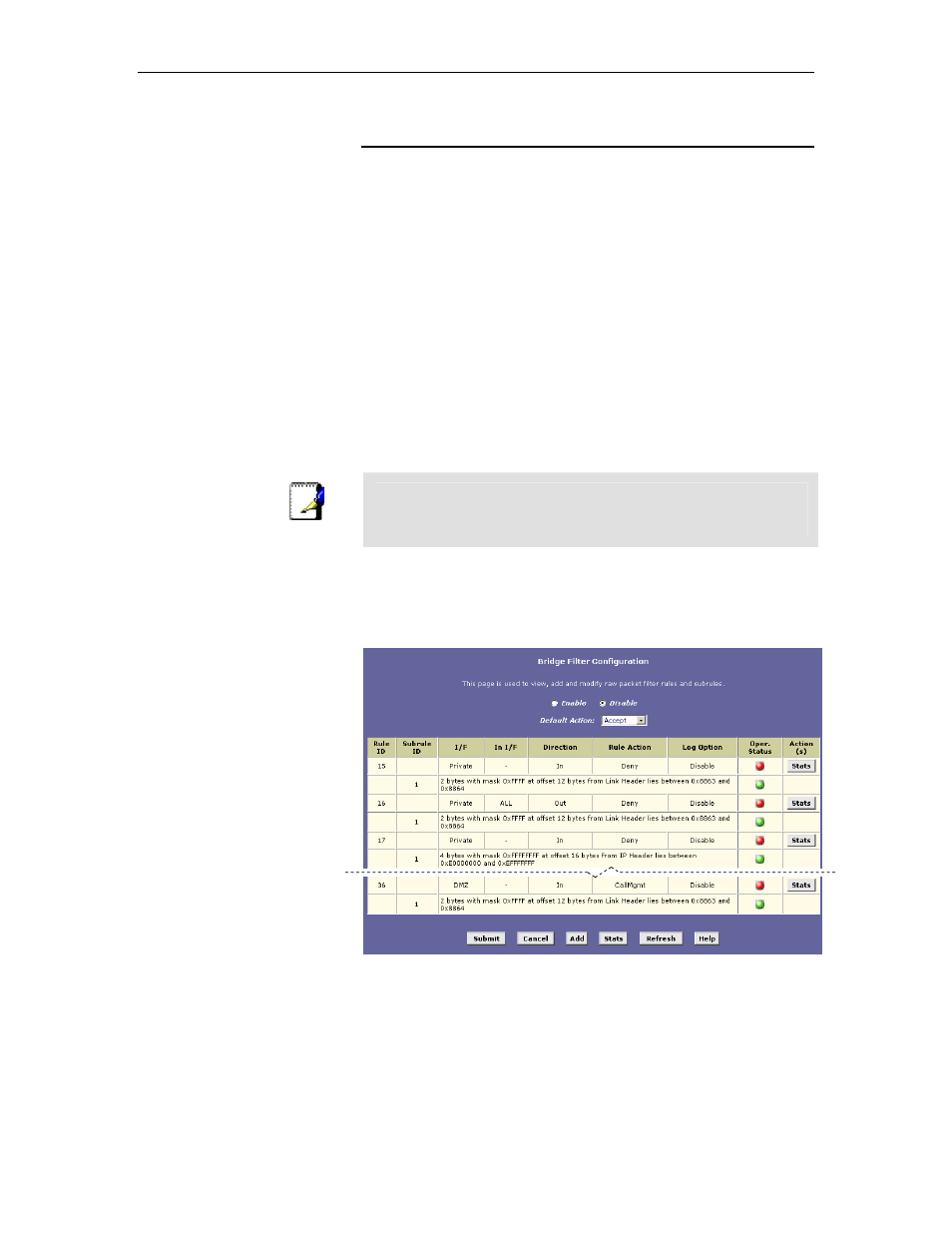 Configuring bridge filters, Configuring global bridge filter settings | TRENDnet TDM-E400 User Manual | Page 150 / 205